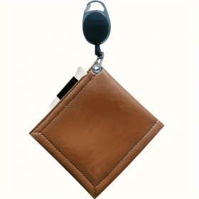 Portable Golf Ball And Club Cleaner, Wet Dry Golf Ball Washer Towel Pouch With Stretchable Lanyard And Easy Access Clip For Convenience