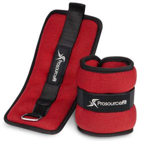 Ankle Weights 1.5 lb, Set of 2, Red