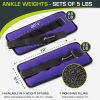 Ankle Weights 2.5, Set of 2, Purple