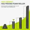 High Density Half Round Foam Roller 12x3-in, Black