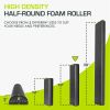 High Density Half Round Foam Roller 18x3-in, Black