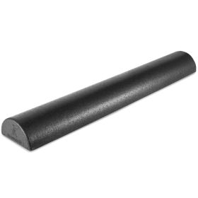 High Density Half Round Foam Roller 36x3-in, Black