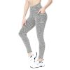 TIK Tok Leggings Women Butt Lifting High Waist Yoga Pants Pocket Grey M