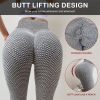 TIK Tok Leggings Women Butt Lifting High Waist Yoga Pants Pocket Grey M