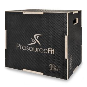 3-in-1 Wood Power Grip Plyometric Box (Option: 16/12/14)