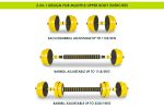 Adjustable Dumbbells and Barbell Set