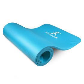 Extra Thick Yoga and Pilates Mat  1-in (Option: Aqua)