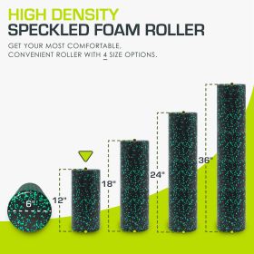 High Density Speckled Foam Roller 12x6-in (Option: Black/Green)