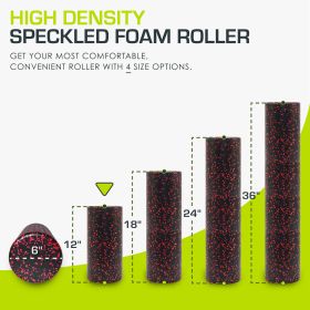 High Density Speckled Foam Roller 12x6-in (Option: Black/Red)