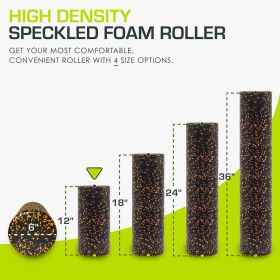 High Density Speckled Foam Roller 12x6-in (Option: Black/Orange)