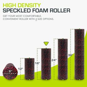 High Density Speckled Foam Roller 18x6-in (Option: Black/Red)