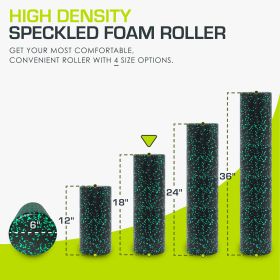 High Density Speckled Foam Roller 18x6-in (Option: Black/Green)