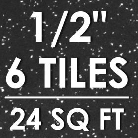 Rubber Top Exercise Puzzle Mat 1/2-in (Option: Grey 24 Sq Ft - 6 Tiles)