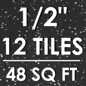 Rubber Top Exercise Puzzle Mat 1/2-in (Option: Grey 48 Sq Ft - 12 Tiles)