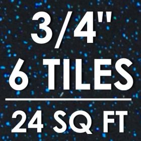Rubber Top Exercise Puzzle Mat 3/4-in (Option: Blue 24 Sq Ft - 6 Tiles)