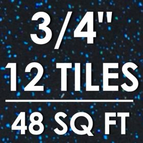 Rubber Top Exercise Puzzle Mat 3/4-in (Option: Blue 48 Sq Ft - 12 Tiles)