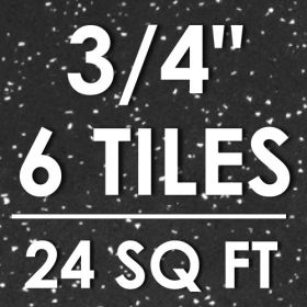 Rubber Top Exercise Puzzle Mat 3/4-in (Option: Grey 24 Sq Ft - 6 Tiles)