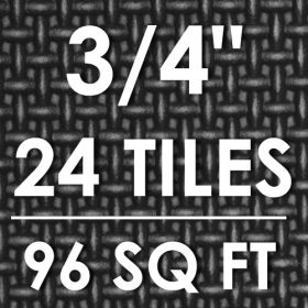 Exercise Puzzle Mat 3/4-in (Option: Black 96 Sq Ft - 24 Tiles)