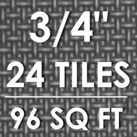 Exercise Puzzle Mat 3/4-in (Option: Grey 96 Sq Ft - 24 Tiles)