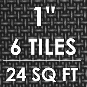 Exercise Puzzle Mat 1/2-in (Option: Black 24 Sq Ft - 6 Tiles)