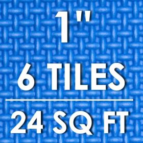 Exercise Puzzle Mat 1/2-in (Option: Blue 24 Sq Ft - 6 Tiles)