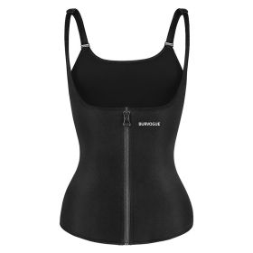 Burvogue Waist Trainer Corset Underbust Shapewear Latex Body Shaper Tummy Slimming Underwear Women Weight Loss Sauna Sweat Vest (size: L)