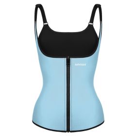 Burvogue Waist Trainer Corset Underbust Shapewear Latex Body Shaper Tummy Slimming Underwear Women Weight Loss Sauna Sweat Vest (size: S)