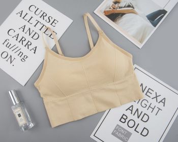 Women Sports Bra back bra Quick Dry Padded Shockproof Gym Fitness Running Sport Brassiere Tops Push Up Bras Sports Bra Crop Top (Color: Skin)