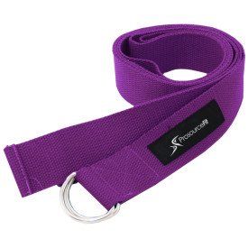 Metal D-Ring Yoga Strap (Option: Purple)