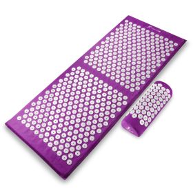 Full Body Acupressure Mat and Pillow Set (Option: Purple)