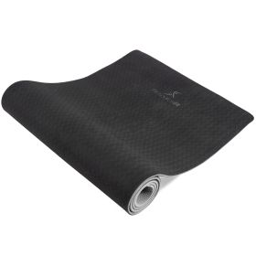Natura TPE Yoga Mat 1/4" (Option: Black/Grey)