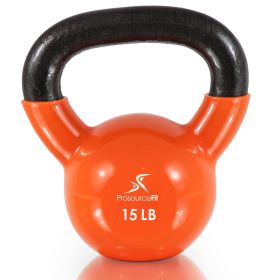 Vinyl Coated Iron Kettlebell (Option: 15lb)